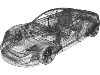 Porsche Mission E (2019) 3D Model