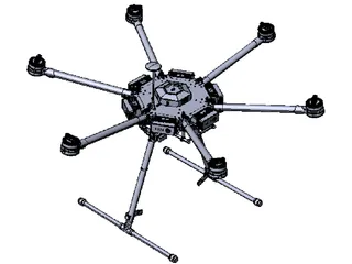 DJI M600 Drone 3D Model