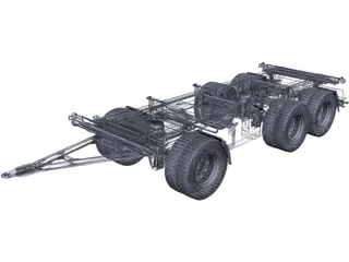 3 Axle Trailer 3D Model