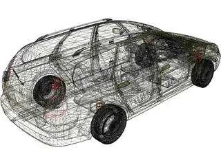 Lada Priora 2172 (2009) 3D Model