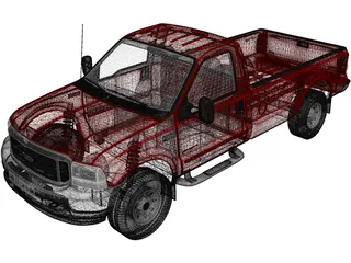 Ford F-350 Super Duty XLT (1999) 3D Model