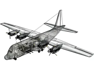 Lockheed AC-130 3D Model