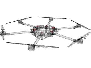 DJI Matrice 600 Hexacopter 3D Model