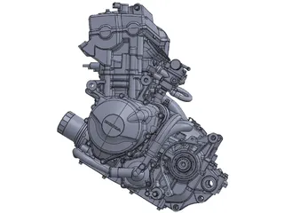 Honda CBR600 F4i Engine 3D Model