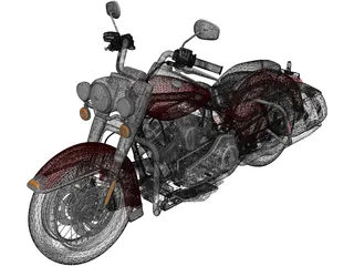 Harley Davidson Road King Classic (2011) 3D Model