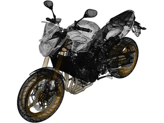 Yamaha FZ8 (2011) 3D Model