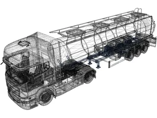 Scania R730 Tanker 3D Model