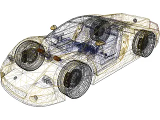 Volkswagen W12 Syncro (1997) 3D Model