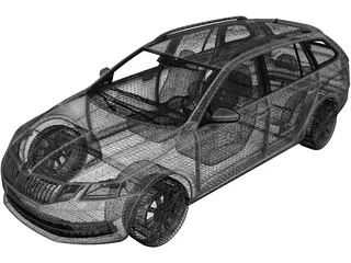 Skoda Octavia Combi (2017) 3D Model