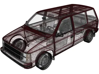 Dodge Caravan (1984) 3D Model