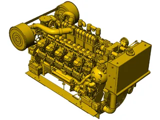 Caterpillar 3512 Generator Engine 3D Model