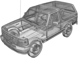 Ford Bronco (1992) 3D Model