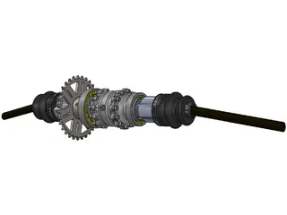 Limited Slip Differential with CV Joints 3D Model