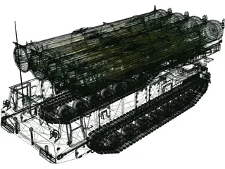 SA-12a-23a Gladiator TELAR 3D Model