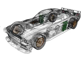 Ford Mustang Hoonigan 3D Model