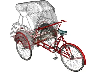 Becak 3D Model