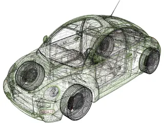 Volkswagen Beetle (2000) 3D Model