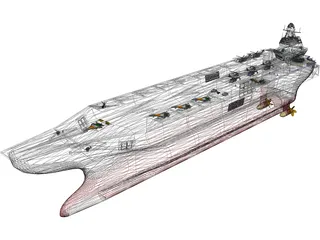 INS Vishal Super Carrier 3D Model