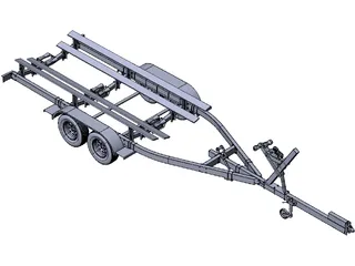 Boat Trailer 3D Model