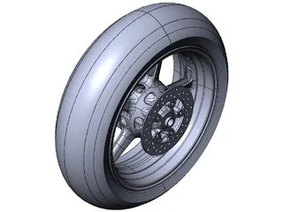 KTM RC8 Rear Wheel 3D Model