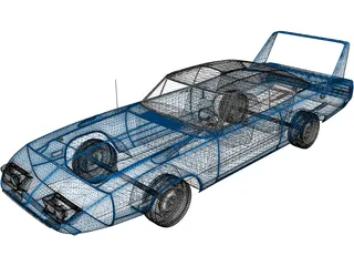 Plymouth Road Runner Superbird (1970) 3D Model