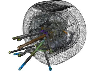 Perrinn LMP1 Prototype Front Suspension 3D Model