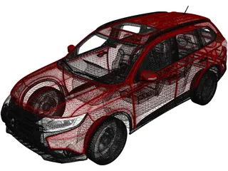 Mitsubishi Outlander GT 3D Model