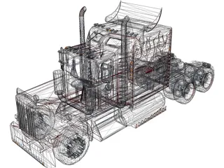 Peterbilt Semi Truck 3D Model