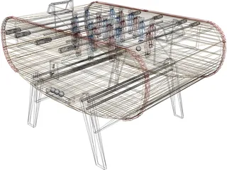 Foosball Table 3D Model