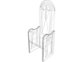 Church Chair 3D Model