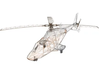 Bell 2201 Helicopter 3D Model