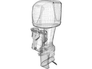 Outboard Motor Yamaha 40HP 3D Model