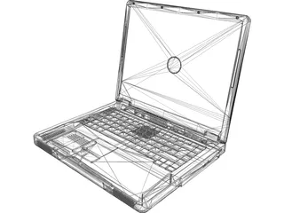 Dell Inspiron 1100 Laptop Computer 3D Model