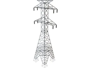 High Tension Tower 3D Model