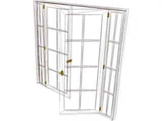 French Doors 3D Model