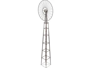 Farm Wind Mill 3D Model