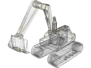 Toy Excavator 3D Model