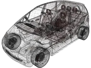 Mercedes-Benz A160 (1997) 3D Model