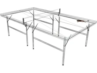 Ping Pong Table 3D Model
