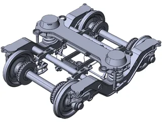 Y32 Fiat Train Bogie 3D Model