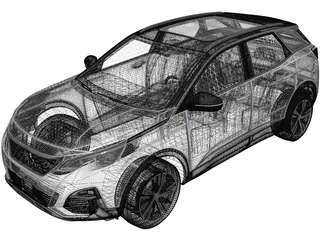 Peugeot 3008 (2016) 3D Model