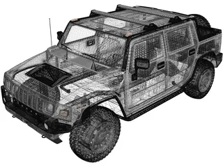 Hummer H2 (2011) 3D Model