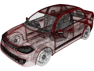 Proton Saga FLX (2003) 3D Model