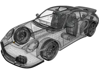 Porsche 991 [996] Turbo Coupe (2000) 3D Model