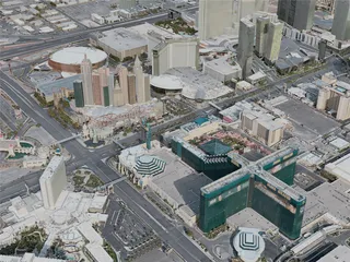 Las Vegas City, The Strip, USA (2020) 3D Model