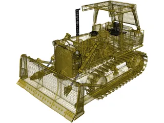 Caterpillar D7G Crawler Dozer (1989) 3D Model