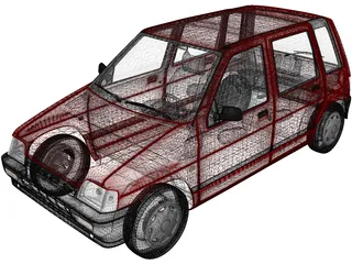 Daewoo Tico (1993) 3D Model