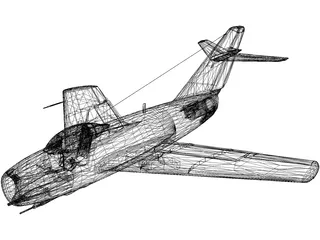 Mikoyan-Gurevich MiG-15 Fagot 3D Model