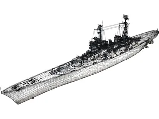 Stalingrad Battlecruiser 3D Model