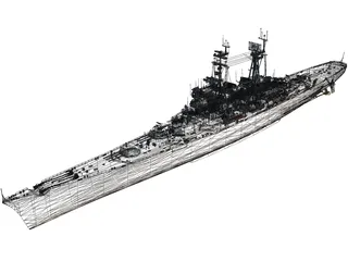 Moskva Russian Cruiser 3D Model